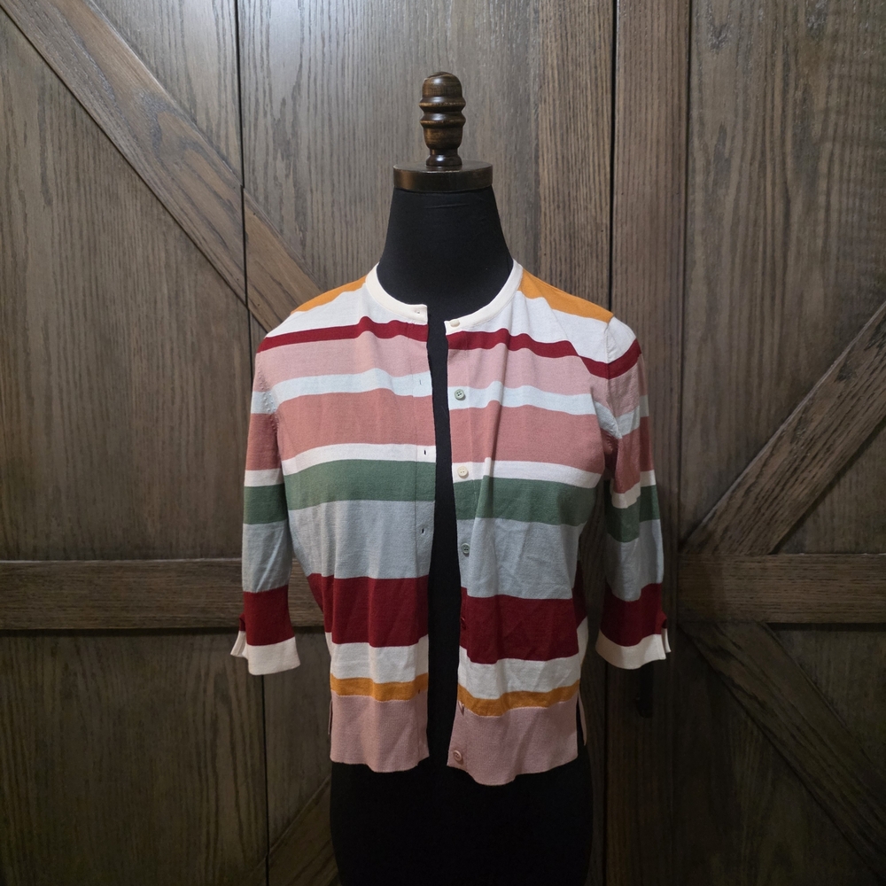 Akris Striped Wool Cardigan